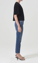 Load image into Gallery viewer, AGOLDE Riley High Rise Straight Crop Jeans in Pose Blue at Amara Home
