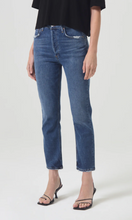 Load image into Gallery viewer, AGOLDE Riley High Rise Straight Crop Jeans in Pose Blue at Amara Home
