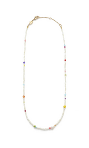 ANNI LU Confetti Gem Necklace White Shell