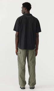 BASSIKE Crushed Cotton Boxy Short Sleeve Shirt