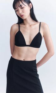 COURTNEY ZHENG Anja Scuba Wool Bralette