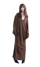 Load image into Gallery viewer, COURTNEY ZHENG Emery V-Neck Cashmere Maxi Dress
