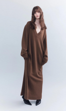 Load image into Gallery viewer, COURTNEY ZHENG Emery V-Neck Cashmere Maxi Dress
