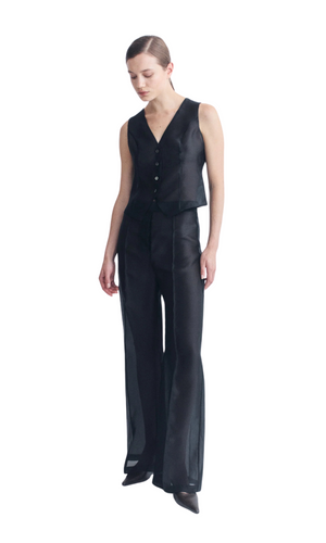 COURTNEY ZHENG Sylvie Silk Organza Pants