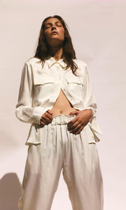 MATIN Twill Draped Shirt