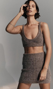 NAGNATA Cable Knit Wool Bralet