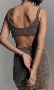 NAGNATA Cable Knit Wool Bralet