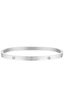 Load image into Gallery viewer, PORTER Dylan Bangle Silver - Celestial Clear
