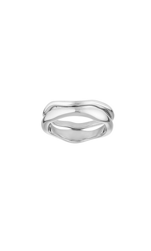 PORTER Wave Ring Set - Silver