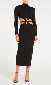 REBECCA VALLANCE Brianna Knit Midi Dress