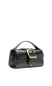 RYLAN | 10.1 Black Mini Satchel with Flat Handle