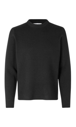 SAMSOE-SAMSOE-Gunan-Crew-Neck-Jumper-10490-Black-Men's-Fashion-Clothing-Amara-Home