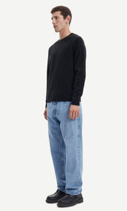 SAMSOE-SAMSOE-Gunan-Crew-Neck-Jumper-10490-Black-Men's-Fashion-Clothing-Amara-Home