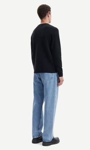 SAMSOE-SAMSOE-Gunan-Crew-Neck-Jumper-10490-Black-Men's-Fashion-Clothing-Amara-Home