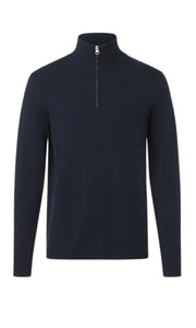 SAMSOE-SAMSOE-Gunan-Turtle-Neck-Zip-Jumper-10490-Sky-Captain-Men's-Fashion-Clothing-Amara-Home