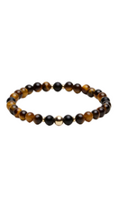 Load image into Gallery viewer, SPIRITUS STONES Universal Inspiration Bracelet with Tigers Eye &amp; Onyx
