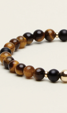 Load image into Gallery viewer, SPIRITUS STONES Universal Inspiration Bracelet with Tigers Eye &amp; Onyx
