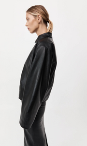 ST. AGNI Cocoon Leather Jacket