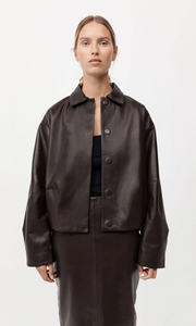 ST. AGNI Cocoon Leather Jacket