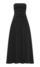 Load image into Gallery viewer, ST. AGNI Gathered Strapless Tie Back Dress
