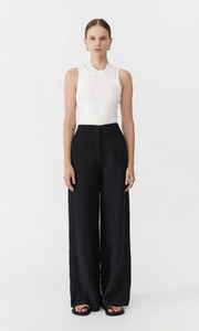 ST. AGNI Linen Wide Leg Pants