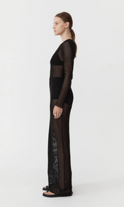 ST. AGNI Mesh Long Sleeve Dress