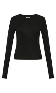 ST. AGNI Organic Cotton Soft Rib Long Sleeve Top