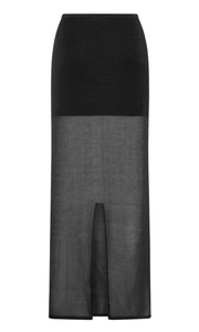 ST. AGNI Sheer Column Skirt