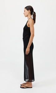 ST. AGNI Sheer Column Skirt