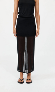 ST. AGNI Sheer Column Skirt