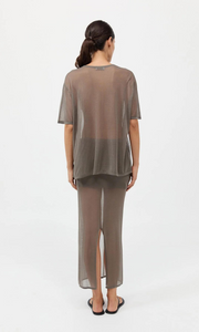 ST. AGNI Sheer Oversized Tee