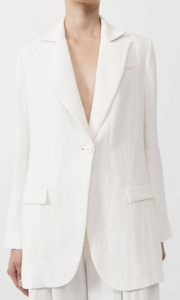 ST. AGNI Tailored Linen Blazer