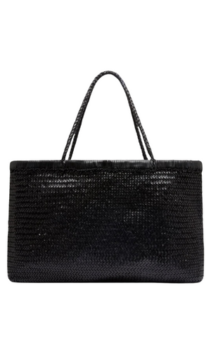 ST. AGNI Wide Bagu Woven Tote