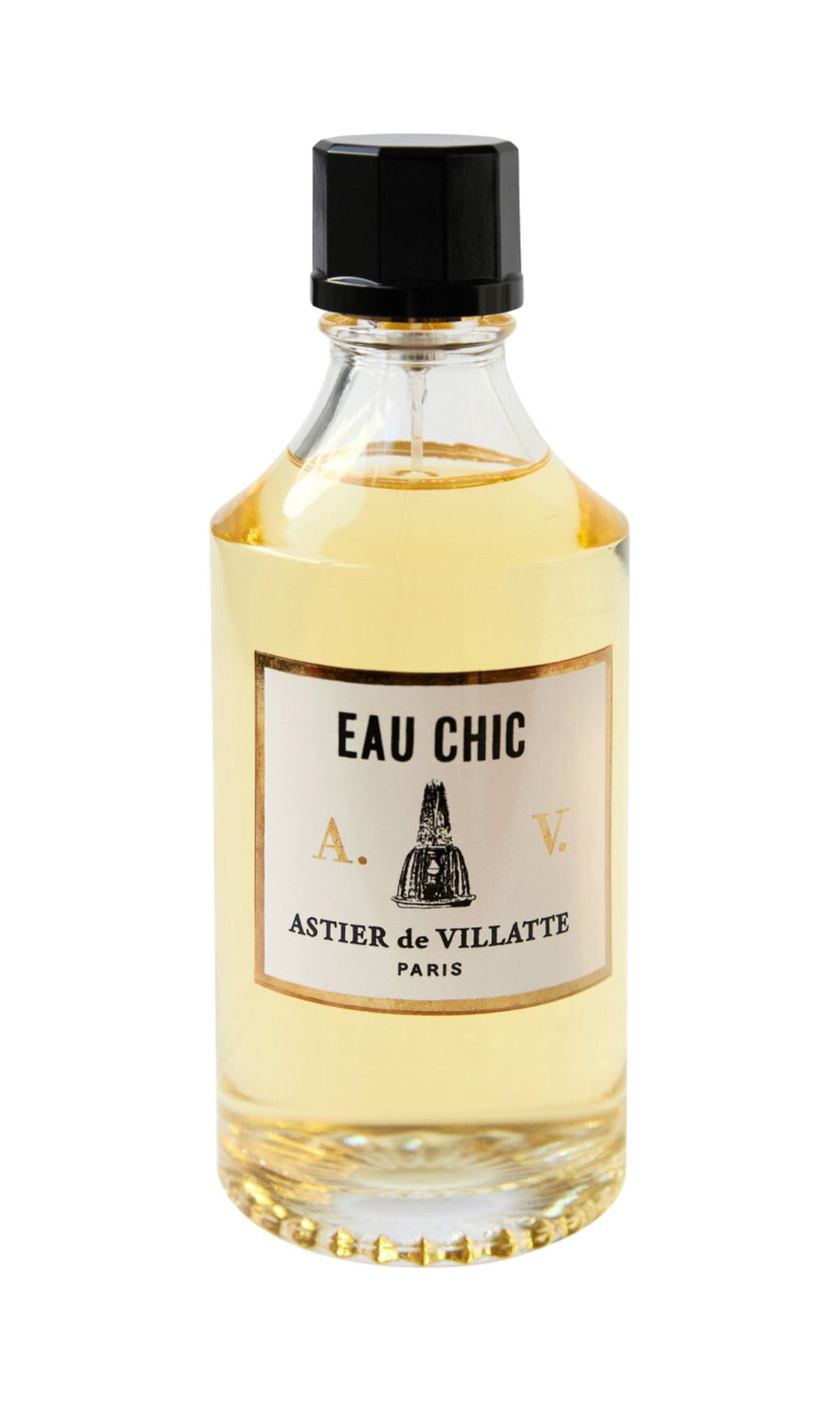 Astier de Villatte Eau Chic 150ml perfume fragrance in glass bottle, available at Amara Home.