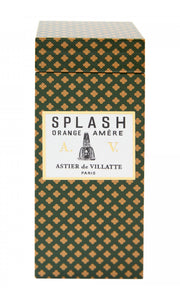 Astier de Villatte Splash Orange Amére 150ml perfume fragrance in luxurious green box decorated with gold clover motifs, available at Amara Home.