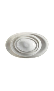 Stacked Wonki Ware unique ceramics, Etosha Bowl with white wash glaze, handmade in South Africa, available at Amara Home.