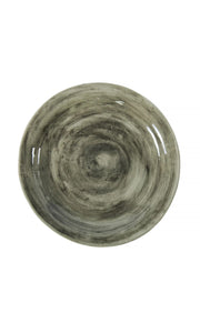 Wonki Ware unique ceramic Mediterranean Platter with black textured glaze, handmade in South Africa, available at Amara Home.