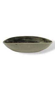 Wonki Ware unique ceramic Usoso dish with black textured glaze, handmade in South Africa, available at Amara Home.