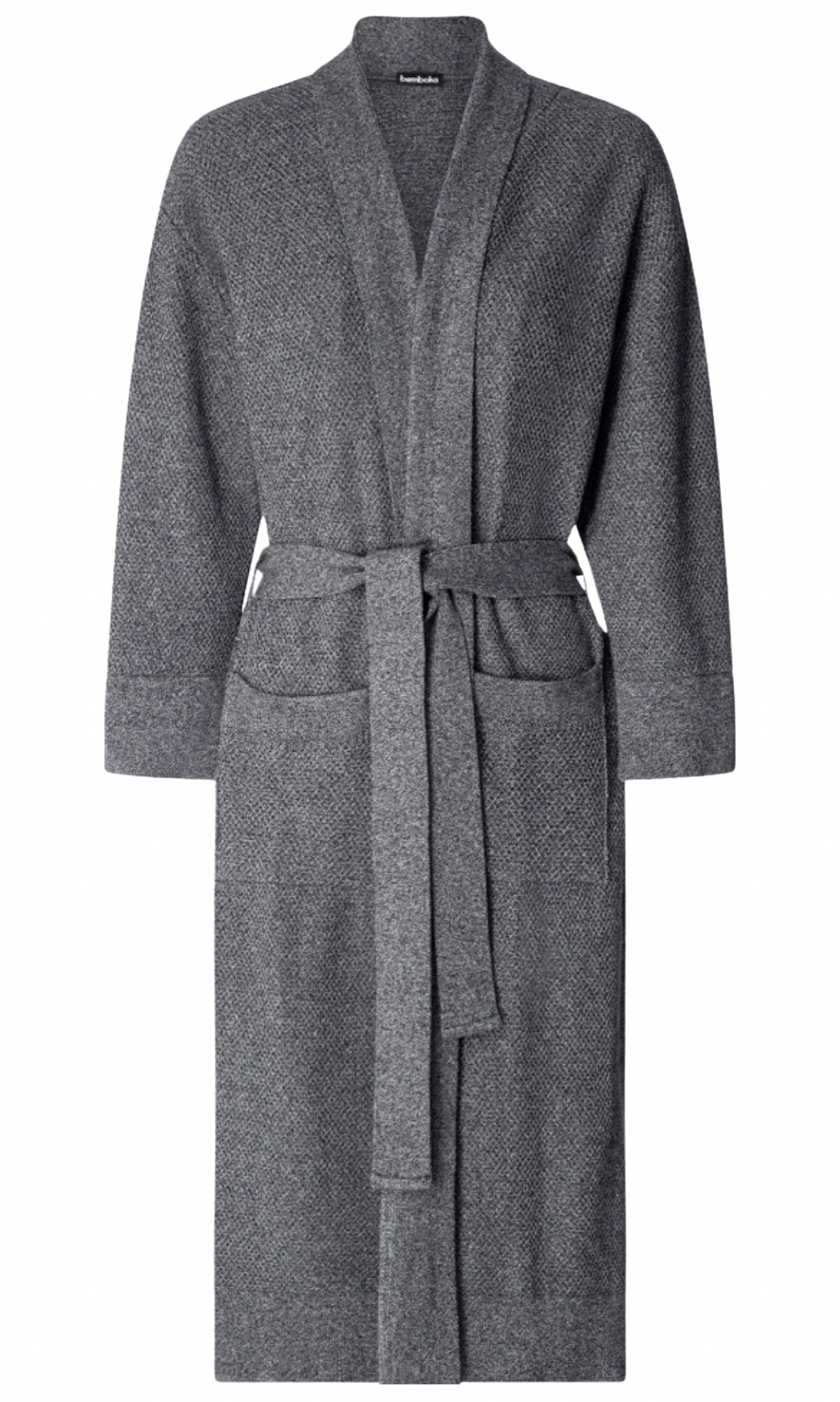 BEMBOKA Knitted Cotton Bathrobe Grey