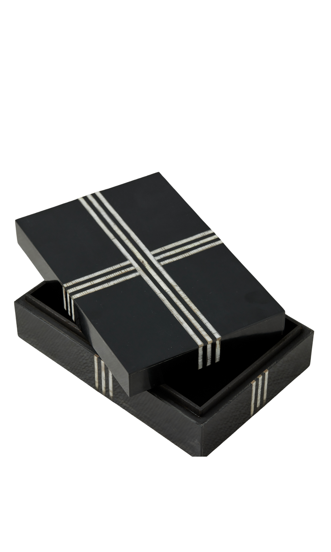 Black Horn & Resin Cross Box