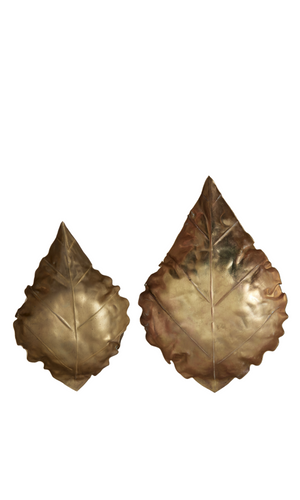 Brass Leaf Bowl Set of 2