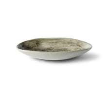 Load image into Gallery viewer, Wonki Ware unique ceramic Pebble Olive Dish with black wash glaze, handmade in South Africa, available at Amara Home.
