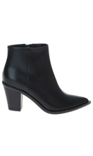 Load image into Gallery viewer, ESTILO EMPORIO | Stacked Heel Leather Boot | Black
