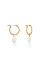 Load image into Gallery viewer, SAINT VALENTINE Mini Keshi Pearl Hoops
