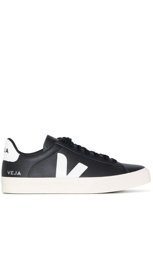 VEJA Campo Chromefree Leather Black White Mens