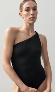 Ziah Asymmetric One Piece Black