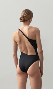 Ziah Asymmetric One Piece Black