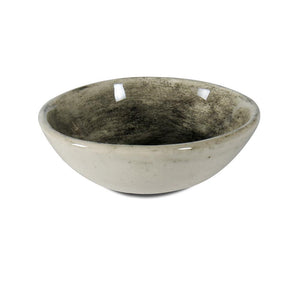 Wonki Ware unique ceramic salt dish with black textured glaze, handmade in South Africa, available at Amara Home.